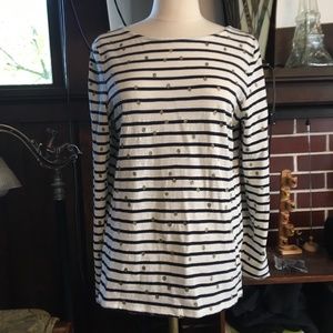 Vintage Boden Striped Long Sleeve Cotton Shirt, UK Size 12, US Size 8